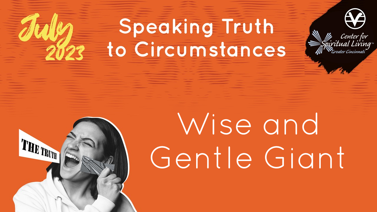 Title slide: Wise and Gentle Giant